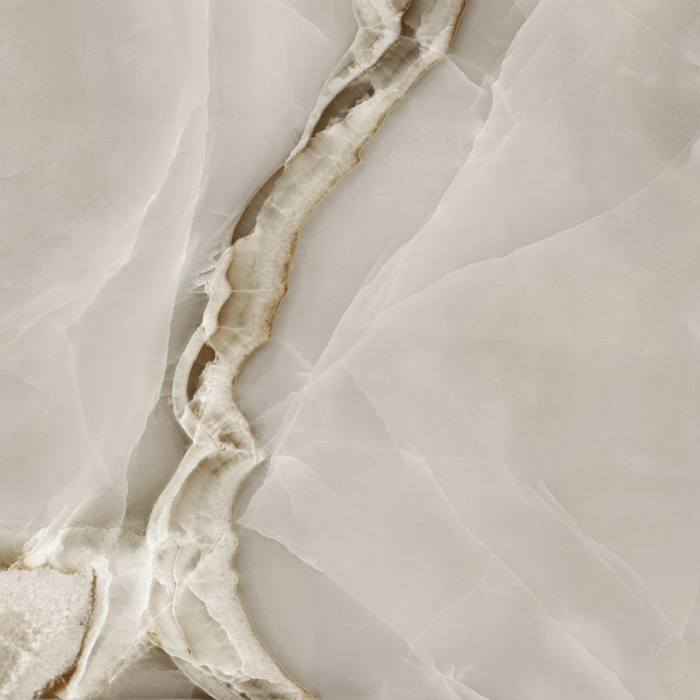 Sandra Cappuccino Onyx Marble Effect Porcelain Tile 90x90cm