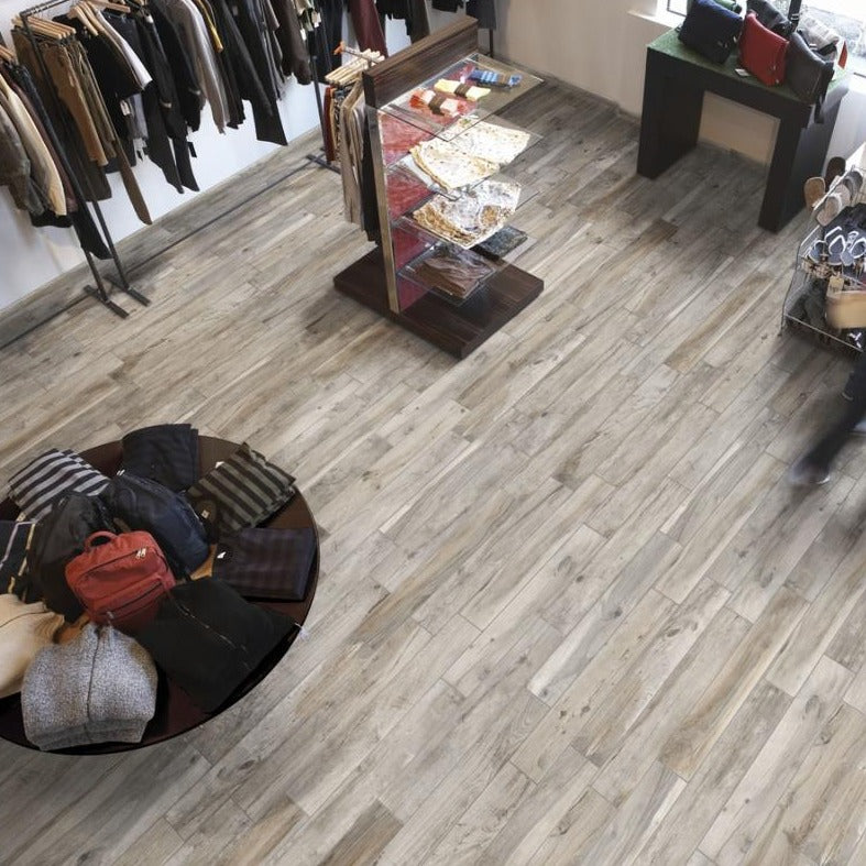 La Foresta Ash Wood Effect Porcelain Tile 15x100cm