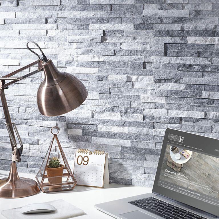 Splitface Cloudy Grey Split Face Cladding 10x36cm