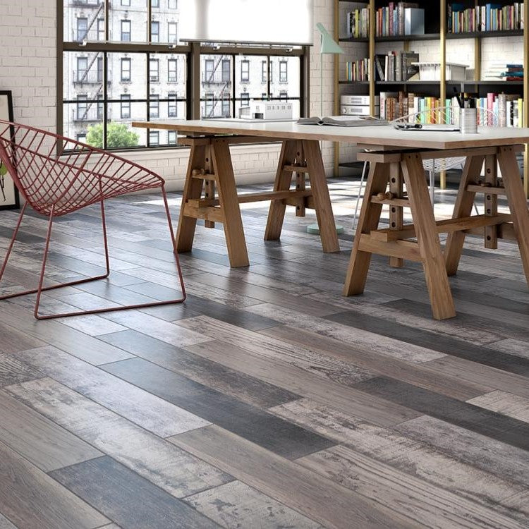 Yurtbay Samba Grey Wood Effect Porcelain Tile 15x90cm