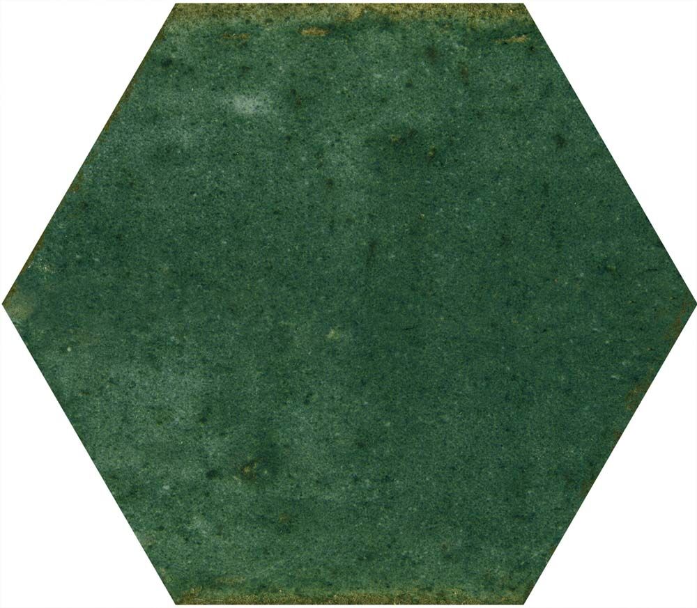 Hope Green Hexagon Gloss Ceramic Wall Tiles 15x17.3cm