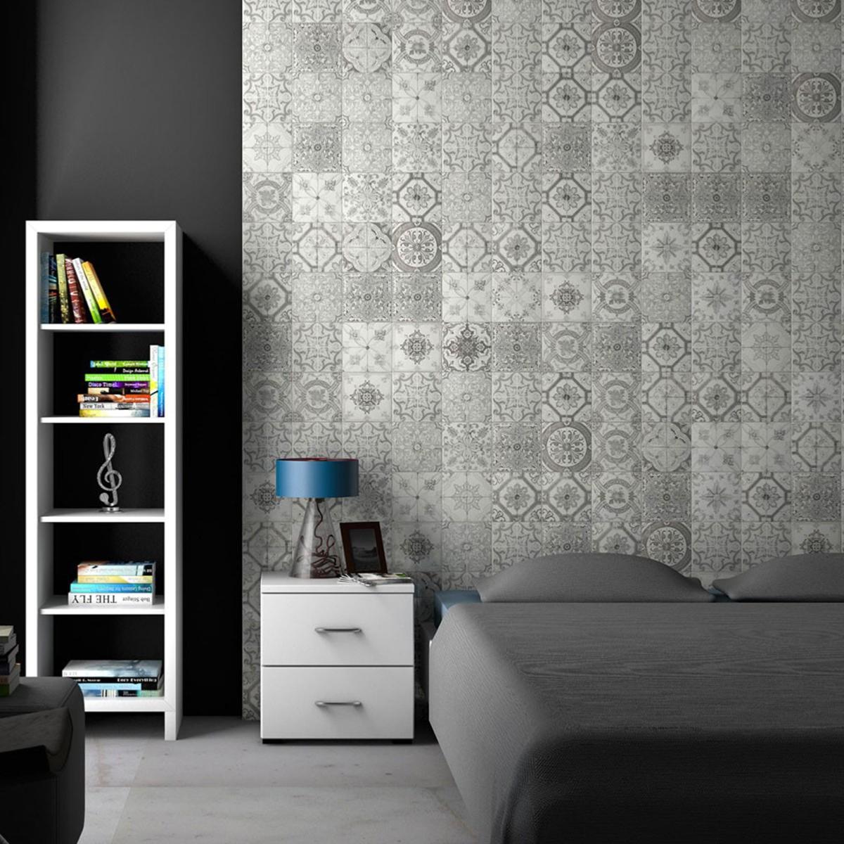 Morocco Grey Pattern Tile 20x20cm