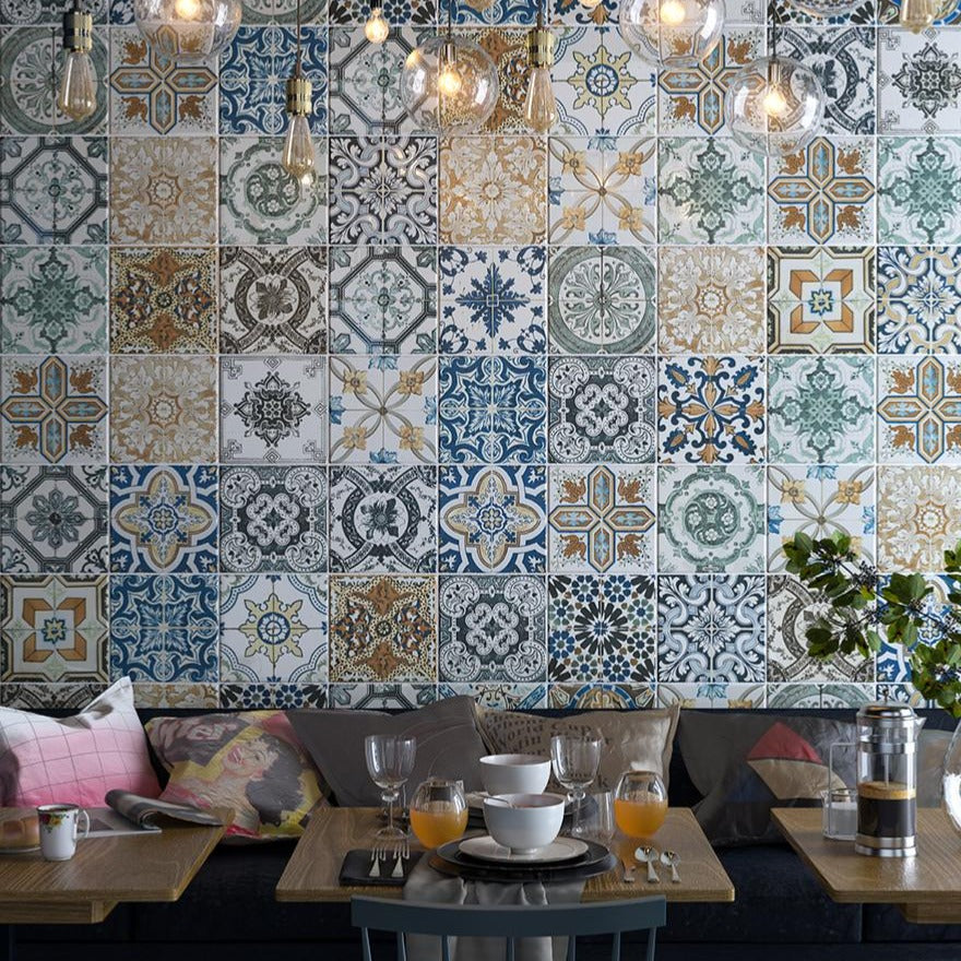 Morocco Multi Colour Pattern Tile 20x20cm