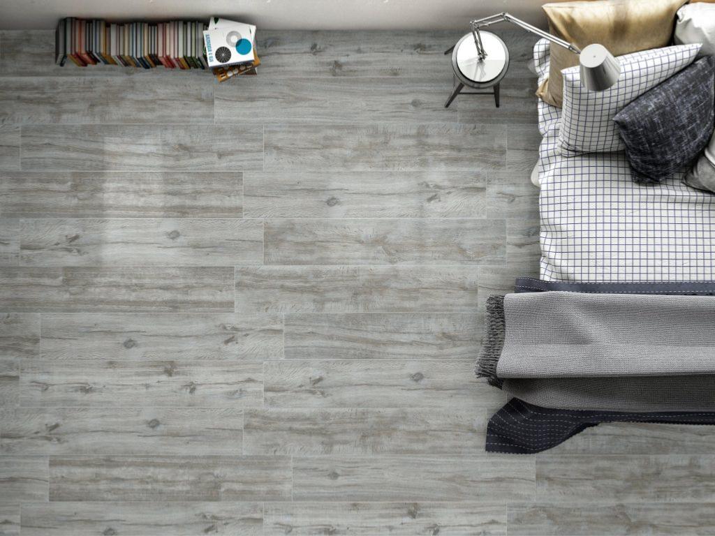 Woodland Grey Wood Effect Porcelain Tile 15x58cm