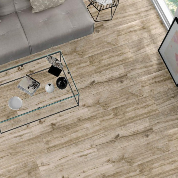 Woodland Taupe Wood Effect Porcelain Tile 15x58cm