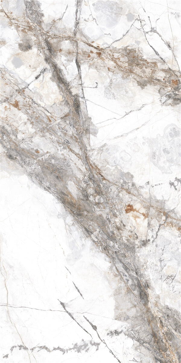 Yurtbay Invisible Marble Effect Gloss Porcelain Tile 60x120cm