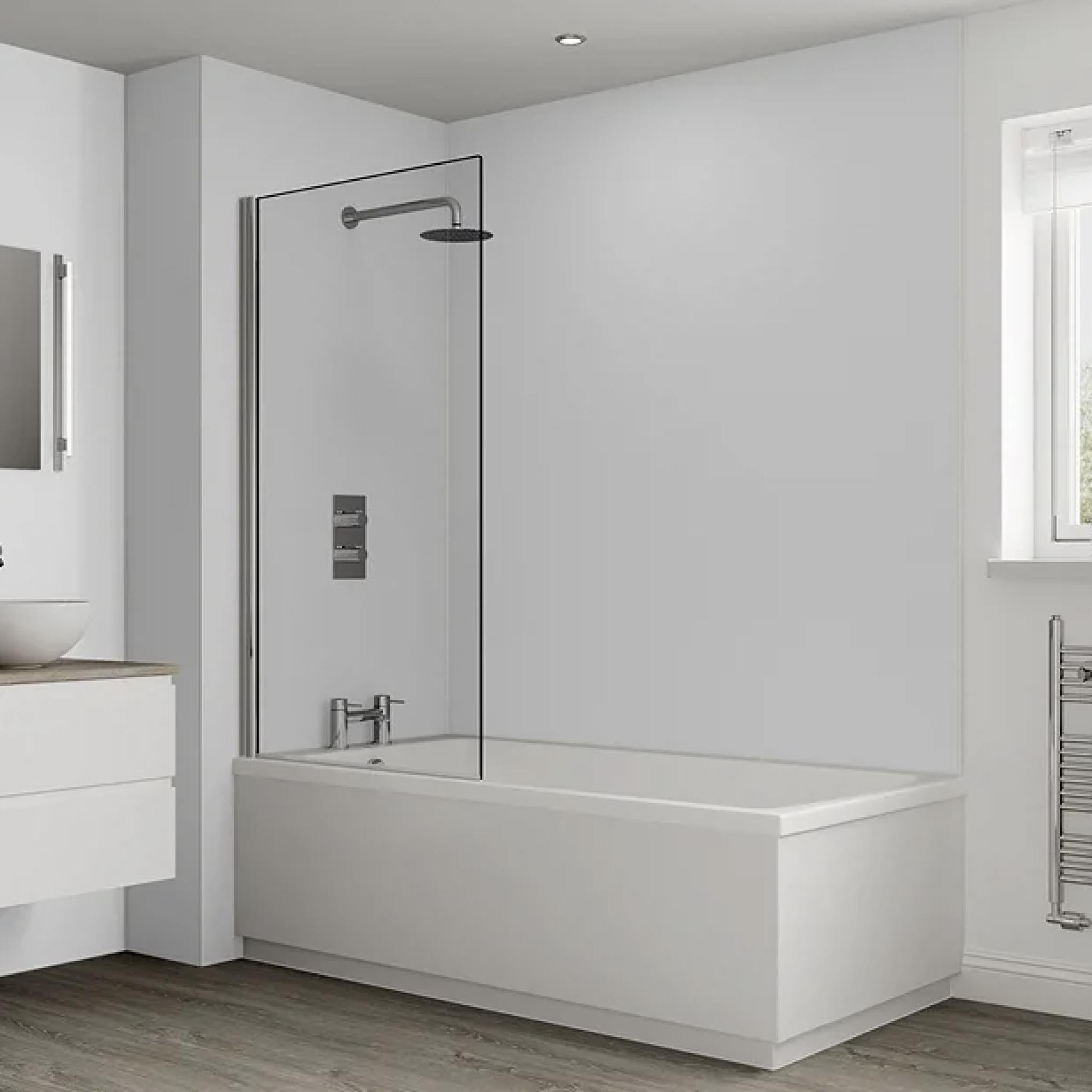 10mm Waterproof Shower Panel White Gloss 2400x1000mm