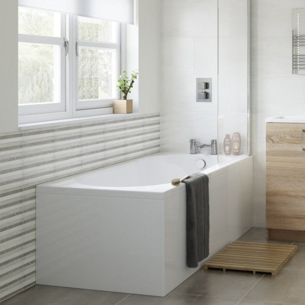 1810x810mm One-Piece Bath Panel - White Gloss-Panels-DIBP0166-