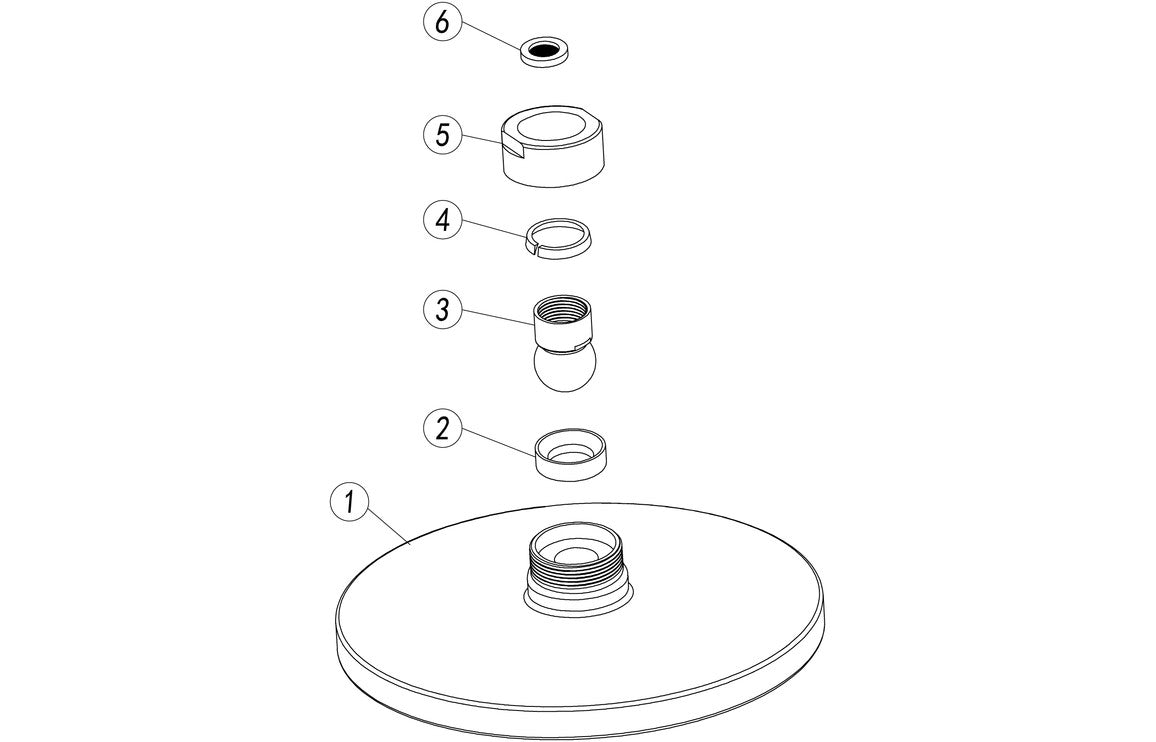 200mm Round Showerhead - Chrome-Shower Heads-DIC0632-