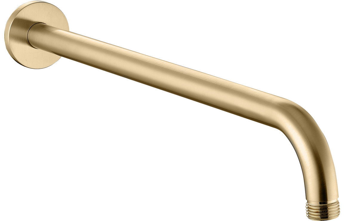 320mm Round Shower Arm - Brushed Brass-Shower Arms-DICM0698-
