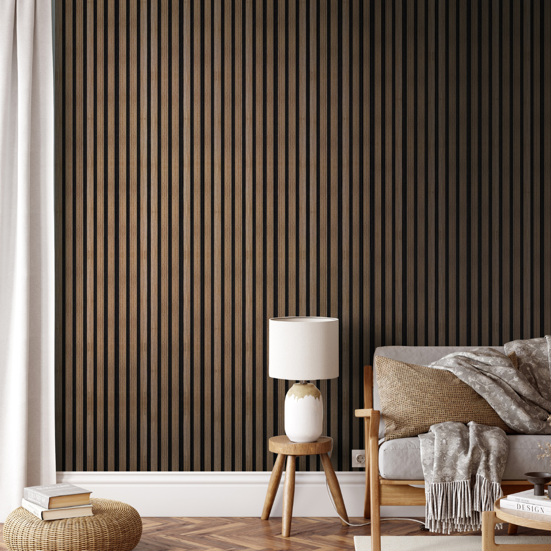 Acoustic Wall Panel Carini Walnut 240x60cm