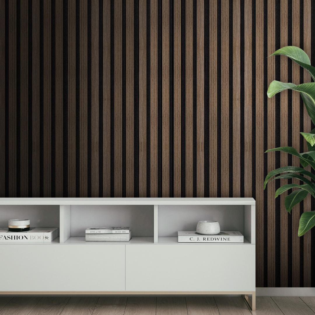 Acoustic Wall Panel Carini Walnut 240x60cm