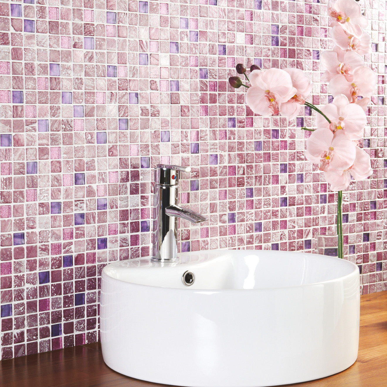 Actamira Glass & Stone Mosaic Wall Tile 30x30cm