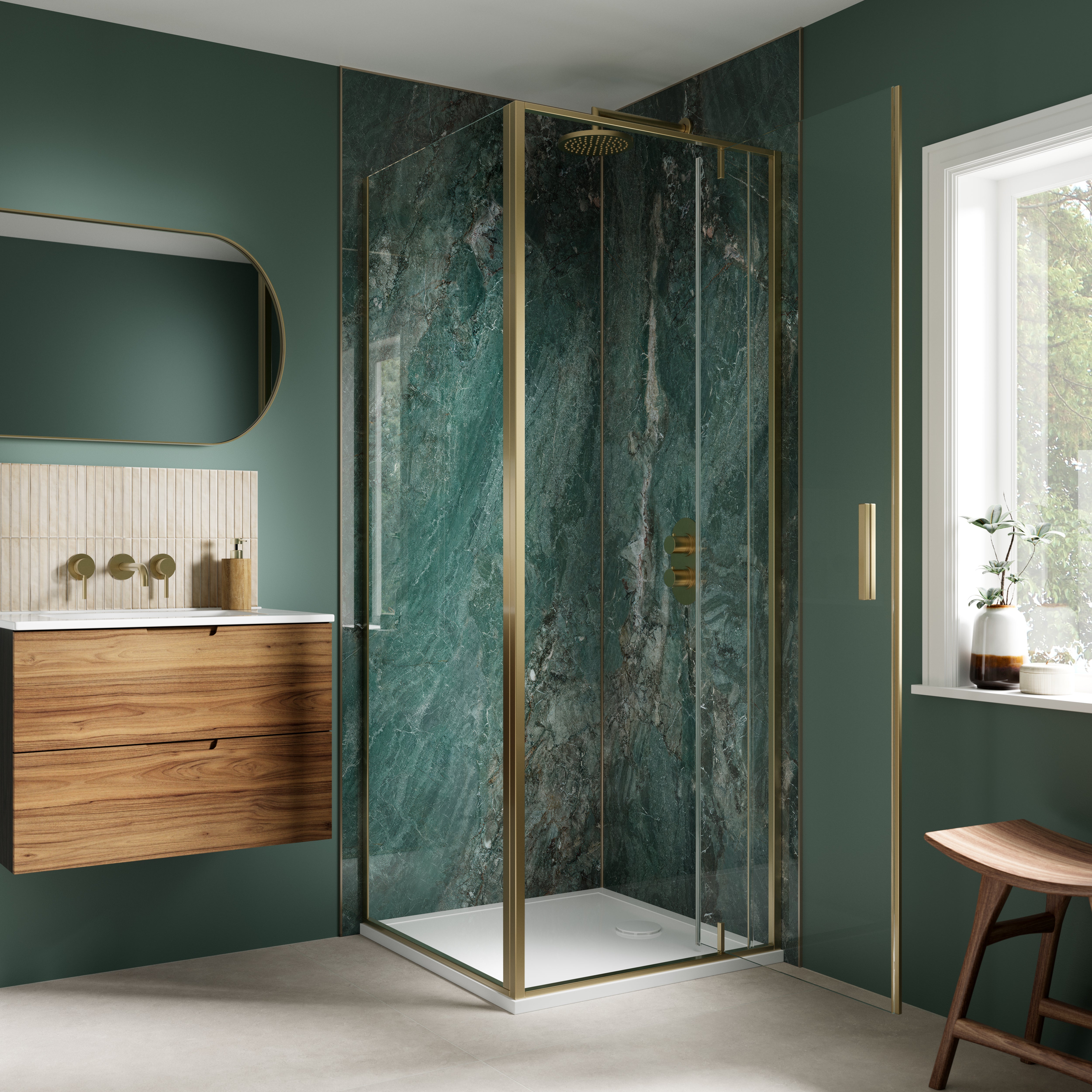 Aqua Wall Jade Gloss SPC Wall Panel 950x2400x6mm-Verona-WP1008