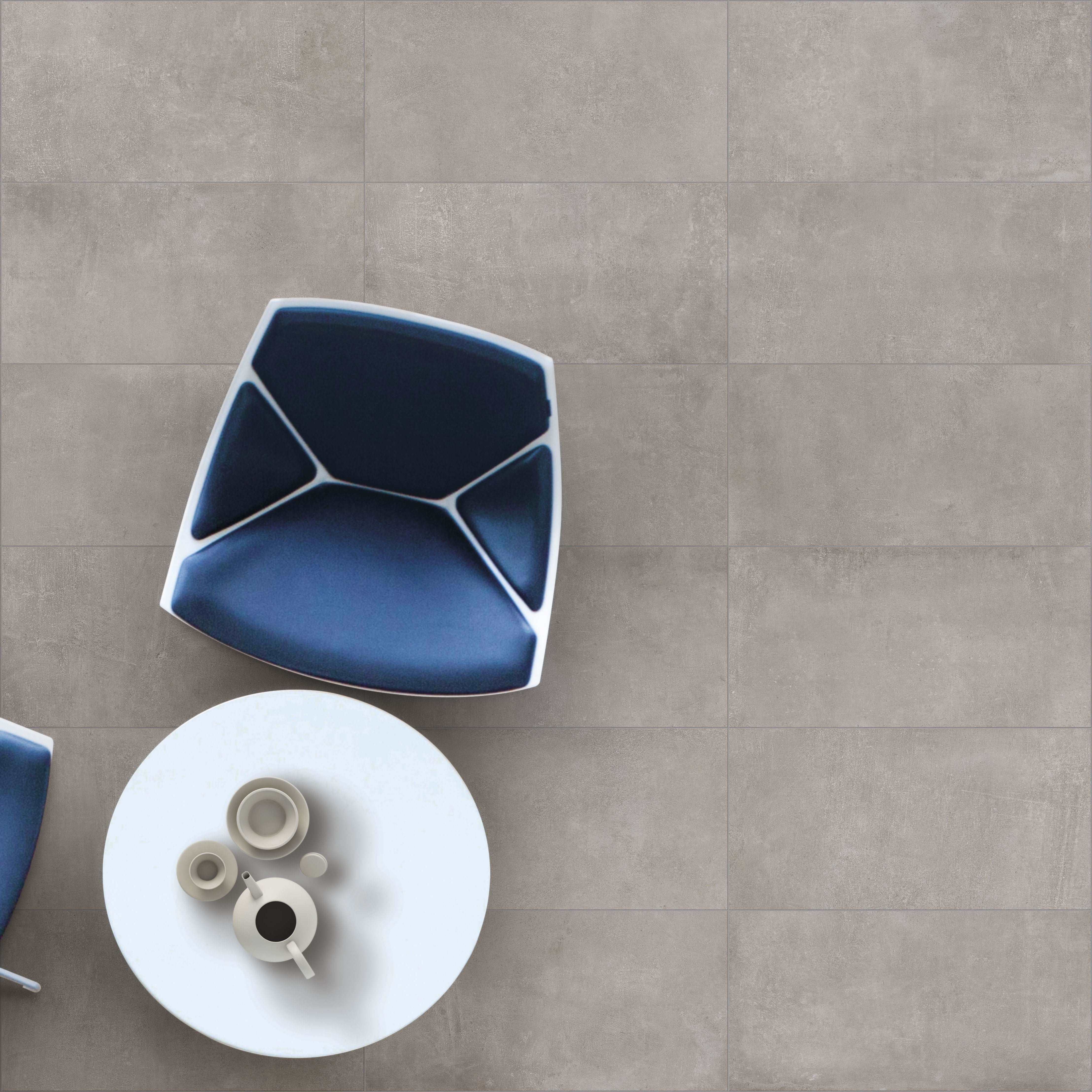 Block Grey Concrete Effect Porcelain Tile 30x60cm