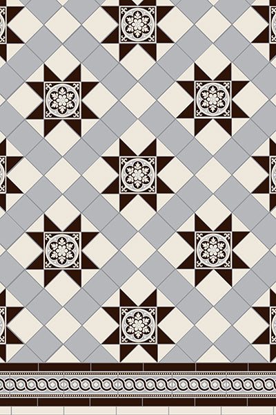Original Style Victorian Blenheim 3 colour Pattern