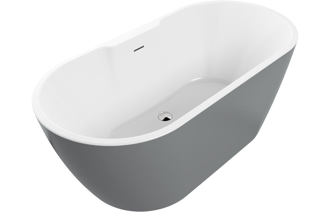 Penygarreg Freestanding 1655x745x580mm 0TH Bath - Grey