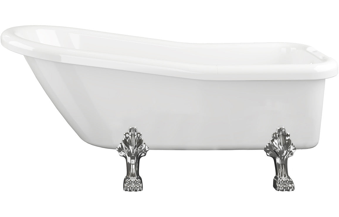 Alaw Freestanding 1530x670x760mm 2TH Bath w/Feet - White