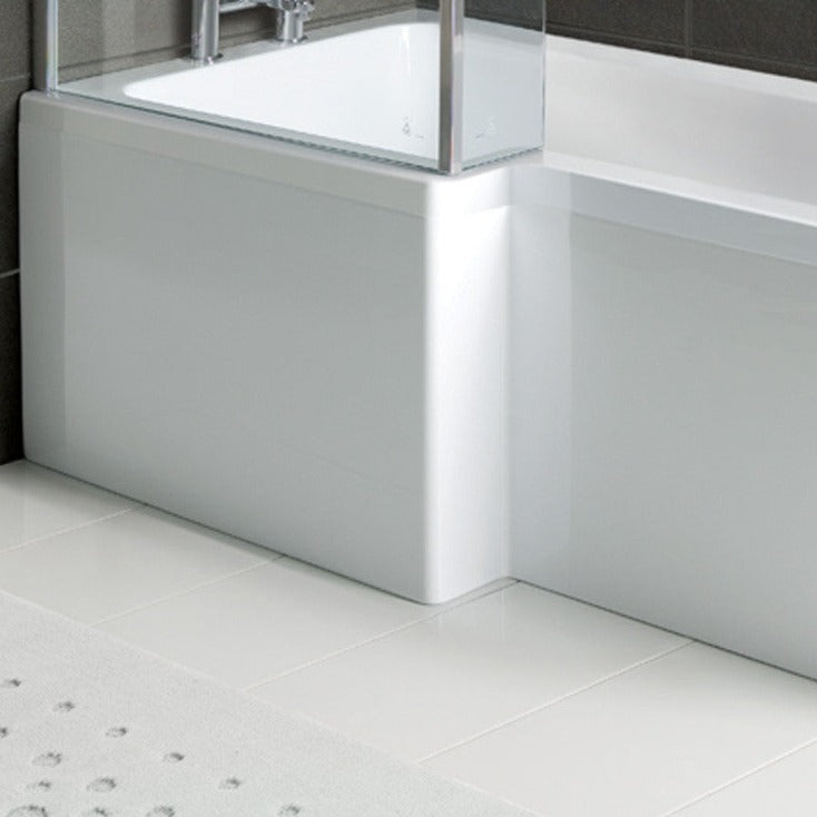 1700mm L Shape Front Bath Panel - White