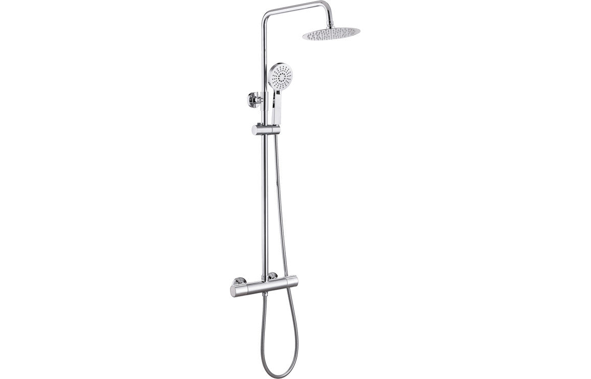 Tetra Cool-Touch Thermostatic Mixer Shower w/Riser & Overhead Kit