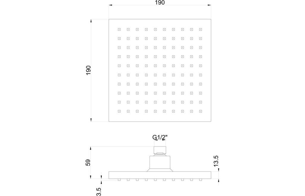 Rocka Shower Pack Three - Two Outlet Triple Shower Valve with Riser