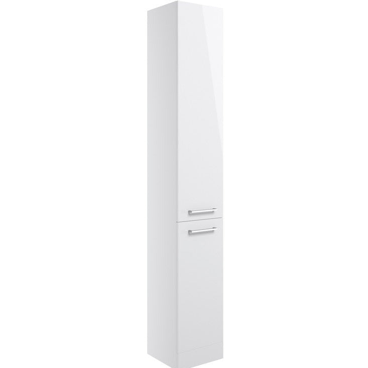 Elki 350mm Floor Standing 2 Door Tall Unit - White Gloss