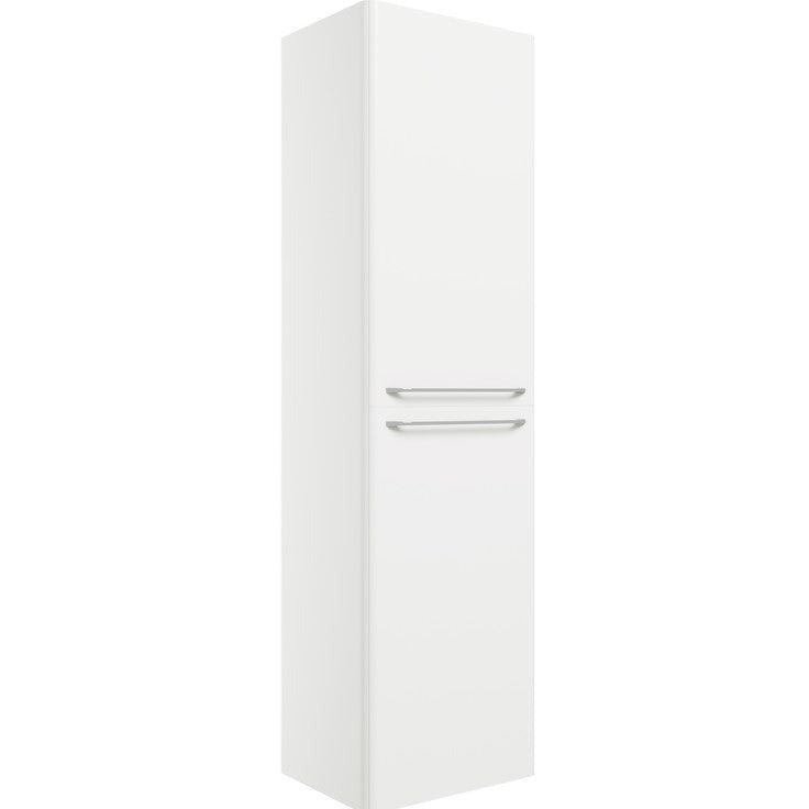 Grossi 454mm Wall Hung 2 Door Tall Unit - White Gloss