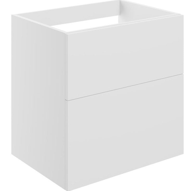 Monastrell 590mm Wall Hung 2 Drawer Basin Unit (No Top) - Matt White