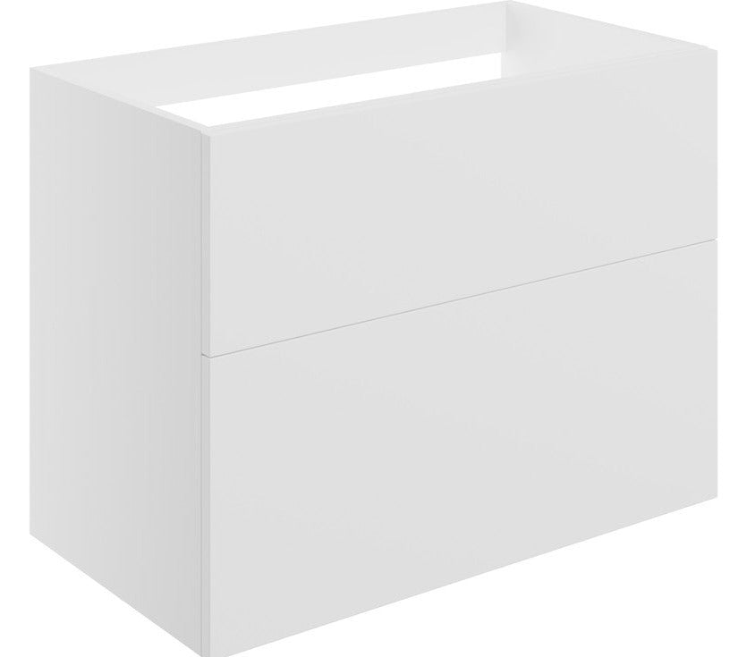 Monastrell 790mm Wall Hung 2 Drawer Basin Unit (No Top) - Matt White