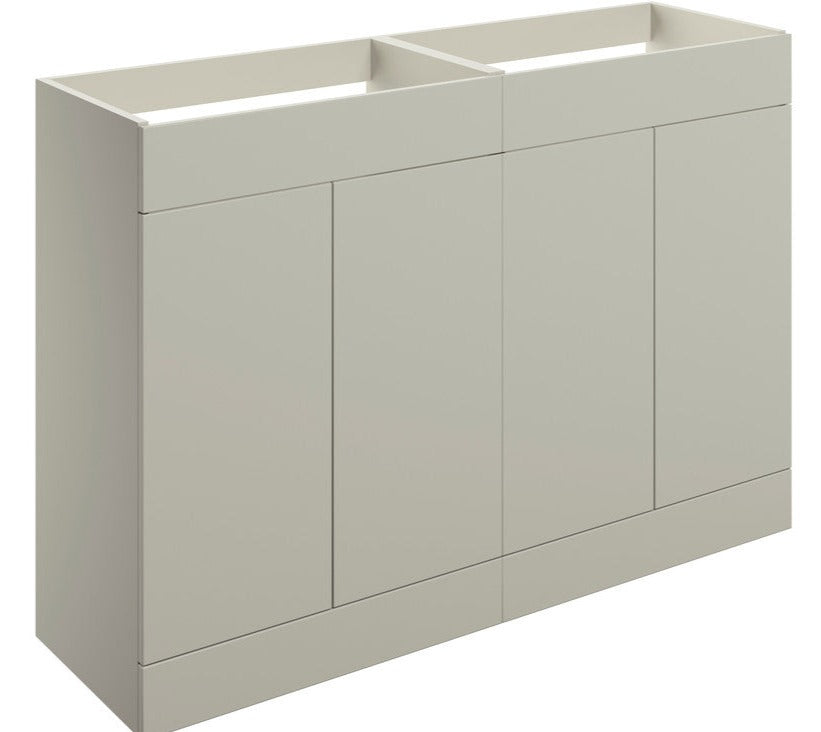 Monastrell 1180mm Floor Standing 4 Door Basin Unit (No Top) - Matt Latte