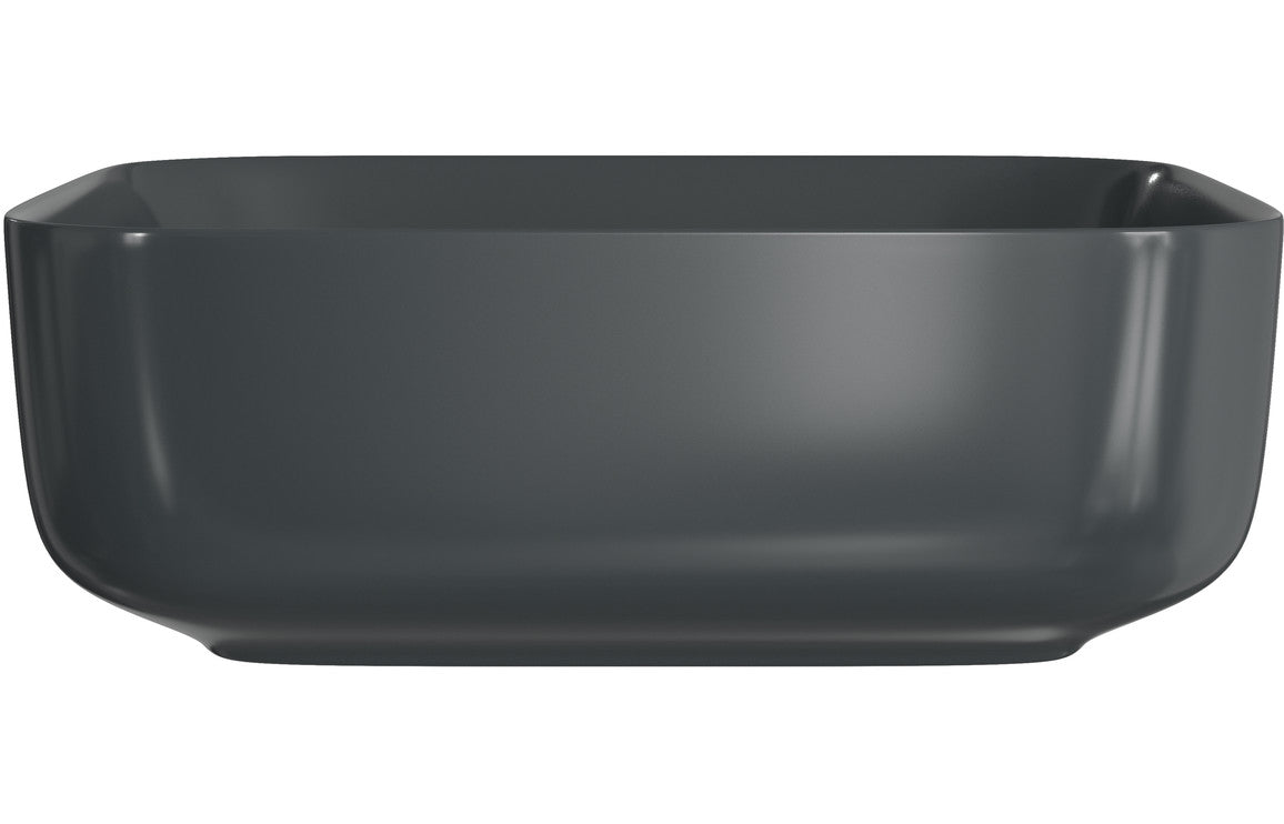 Lennox 400mm Ceramic Square Washbowl & Waste - Matt Black