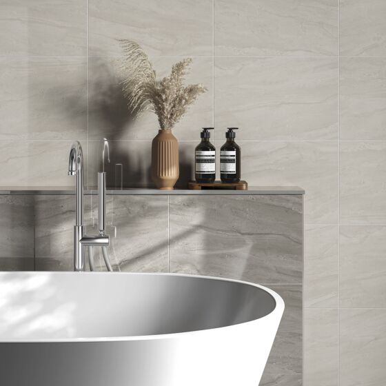 Etta Bianco Gloss Ceramic Wall Tile 30x45cm-Verona-P12846