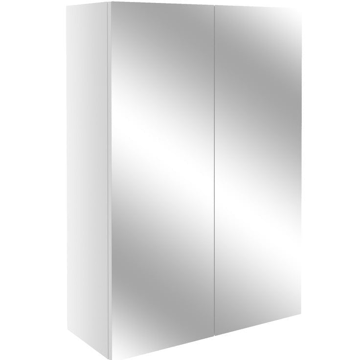 Chablis 500mm Mirrored Unit - White Gloss