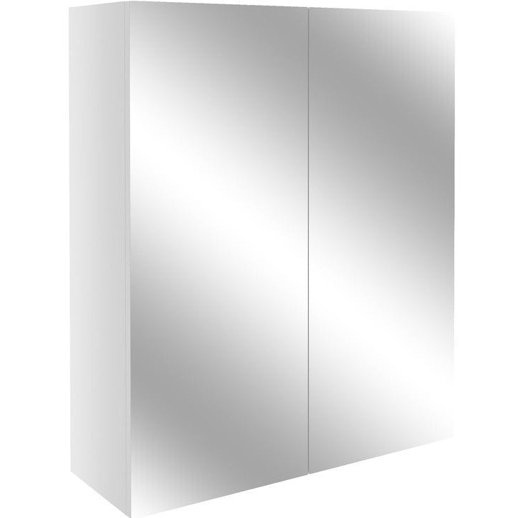 Chablis 600mm Mirrored Unit - White Gloss