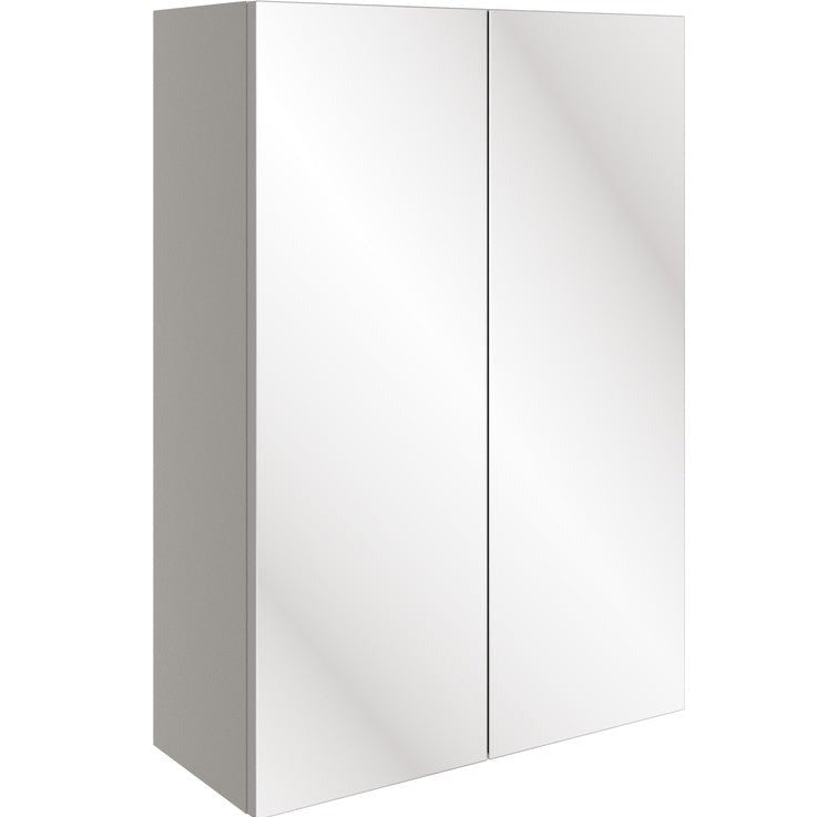 Valpolicella 500mm Mirrored Wall Unit - Pearl Grey Gloss