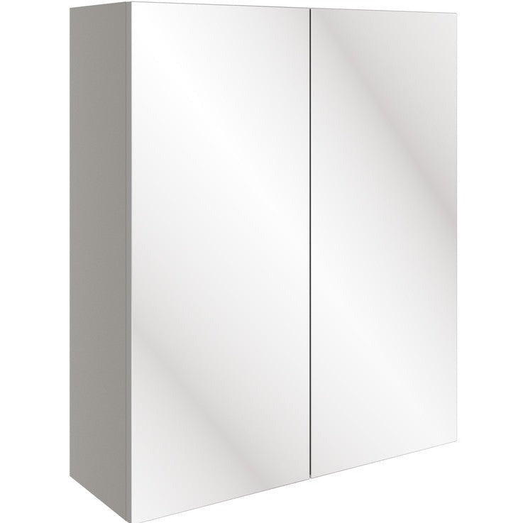 Valpolicella 600mm Mirrored Wall Unit - Pearl Grey Gloss