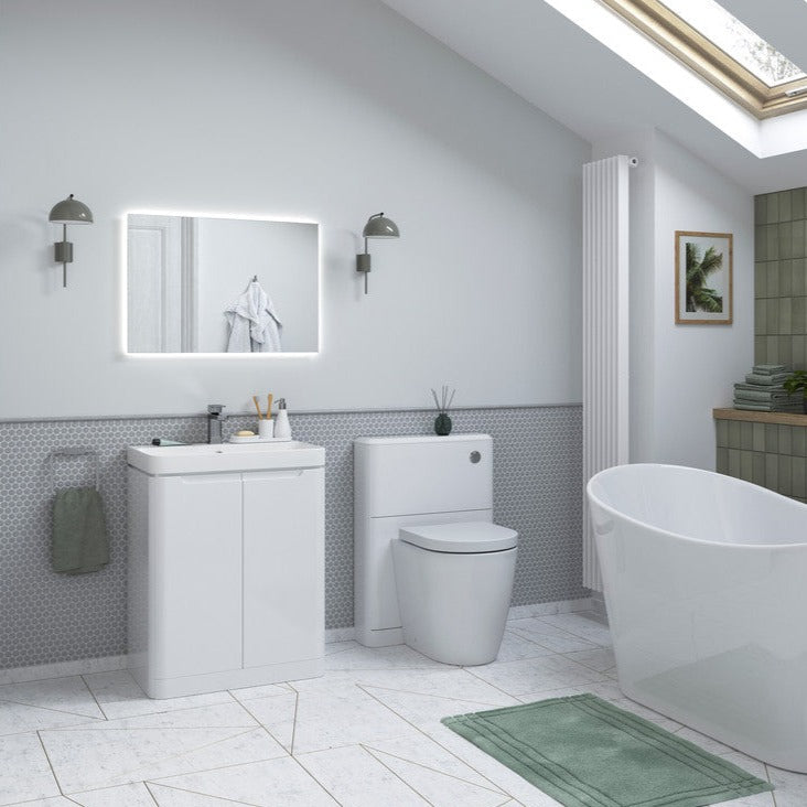 Muscat 550mm Floor Standing WC Unit - White Gloss