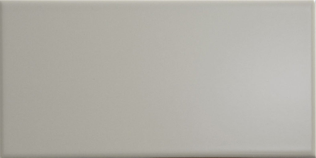 Flat Gloss Light Grey Ceramic Wall Tile 10x20cm-Verona-LISO1003