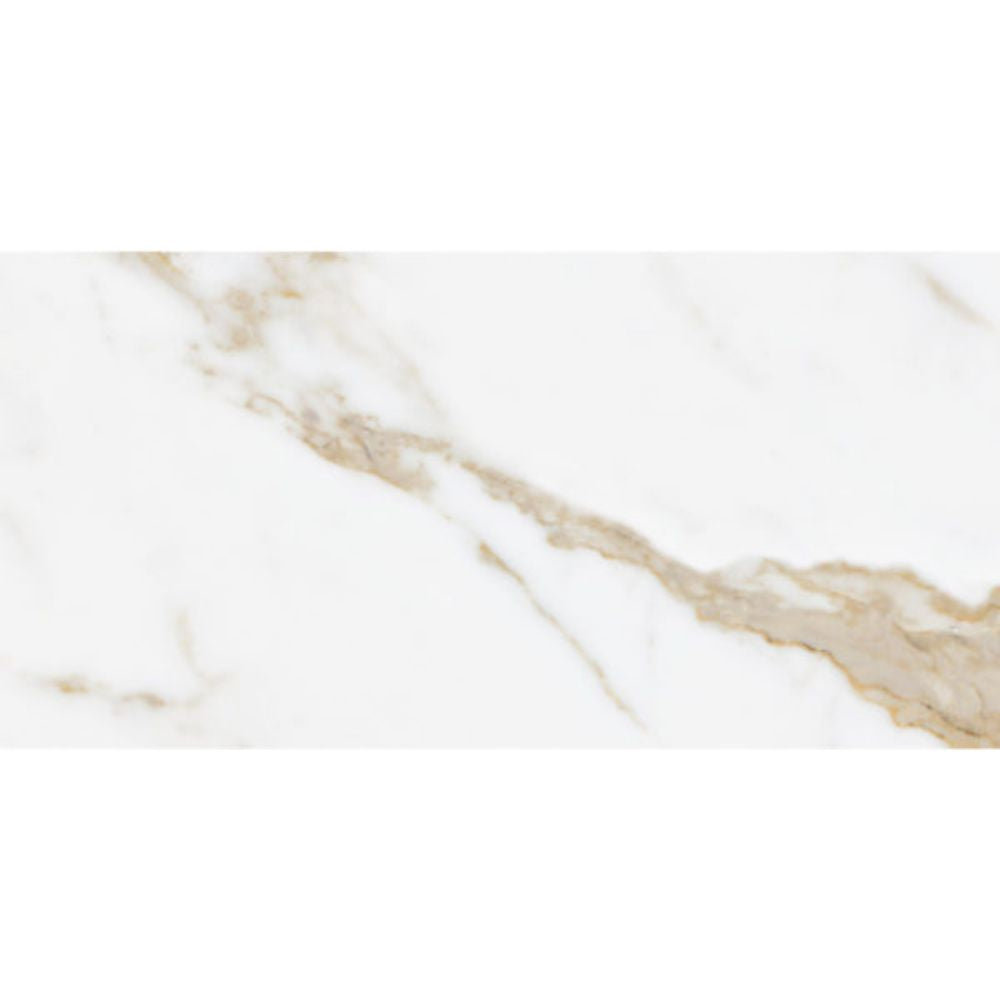 Magical Gold Calacatta Marble Effect Polished Porcelain Tile 60x120cm