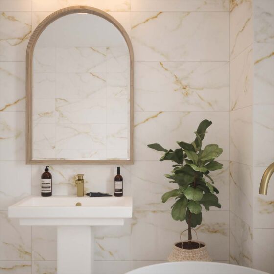 Goldman Matt Ceramic Marble Effect Wall Tile 30x60cm-Verona-P12877