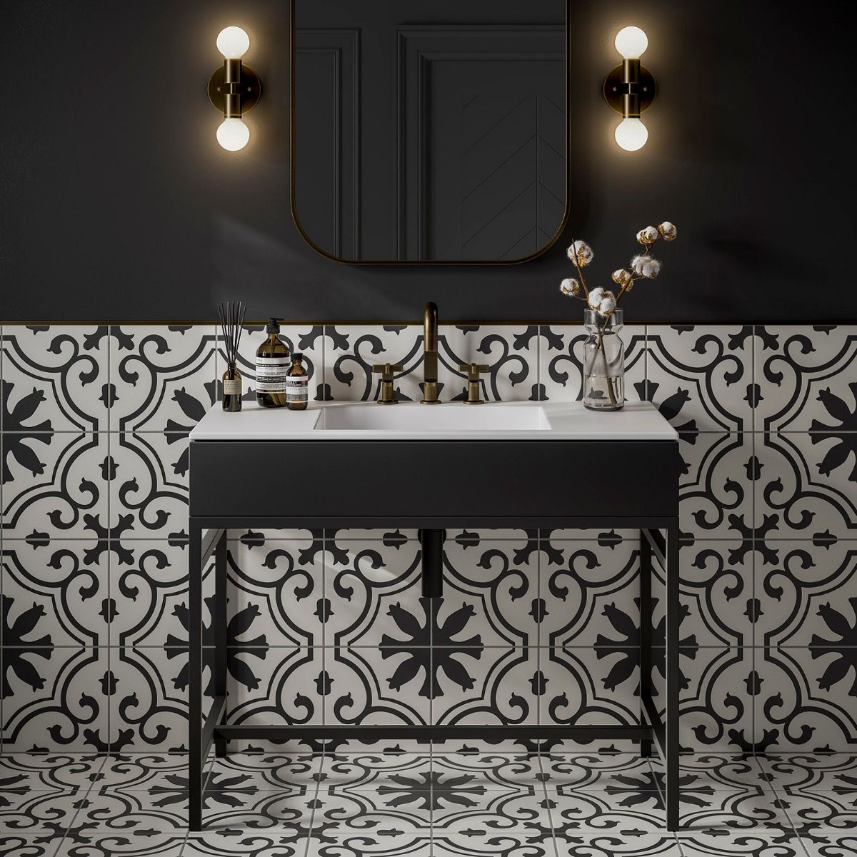 Goya Patterned Vitrified Ceramic Wall & Floor Tile 25x25cm-Verona-P10870