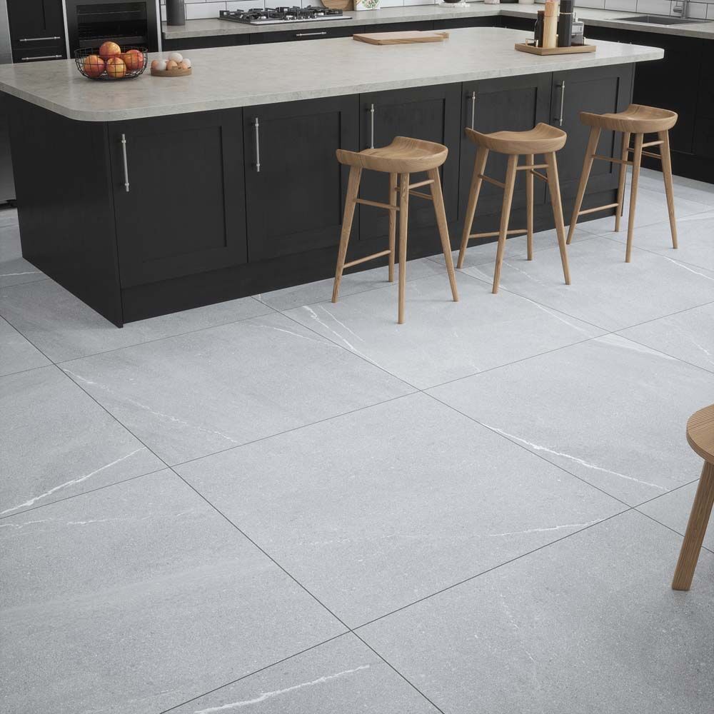 Grande Eastford Grey Matt Porcelain Wall & Floor Tile 100x100cm-Verona-P12822