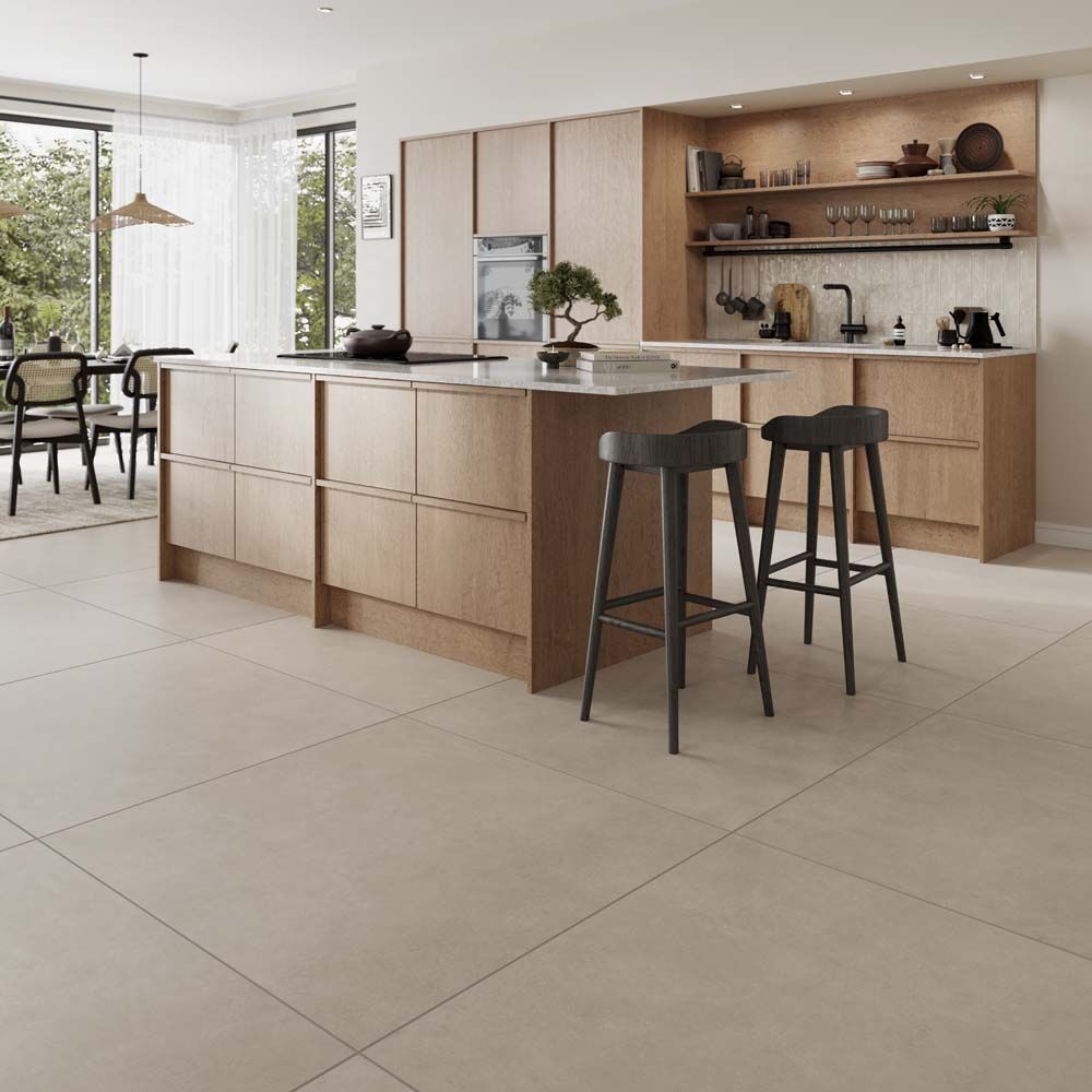 Grande Hartford Greige Matt Porcelain Wall & Floor Tile 100x100cm-Verona-P12911
