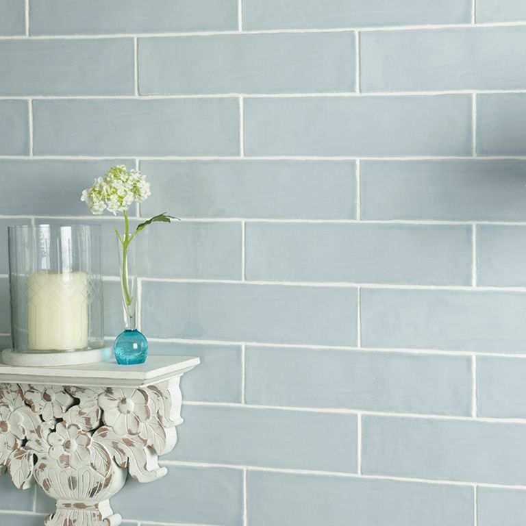 Handmade Duck Egg Ceramic Wall Tile 7.5x30cm