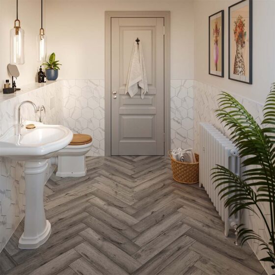 Hexagon Marble Glazed Porcelain Marble Effect Tile 18x20cm-Verona-P12209