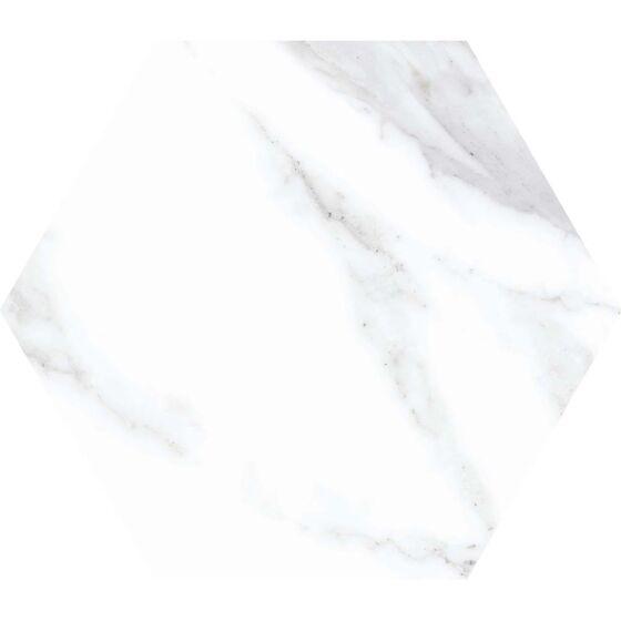 Hexagon Marble Glazed Porcelain Marble Effect Tile 18x20cm-Verona-P12209
