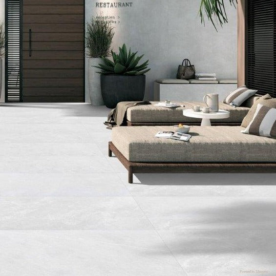 Hyndford Pearl Outdoor Porcelain Slab Tile 60x120cm