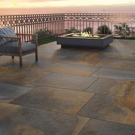Slate Impero Multicolour 20mm Outdoor Porcelain Slab Tile 60x90cm-Outdoor Tiles