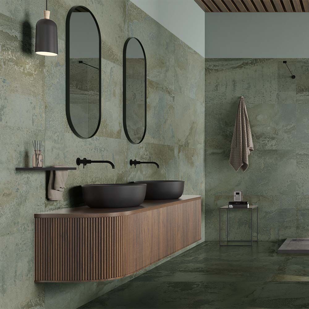 Iron Green Lappato Glazed Porcelain Wall & Floor 600x1200mm-Verona-P13849