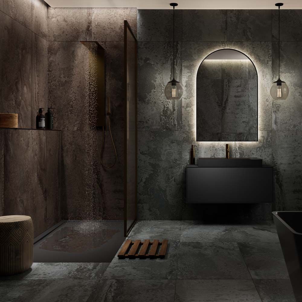 Iron Grey Lappato Glazed Porcelain Wall & Floor 600x1200mm-Verona-P13848